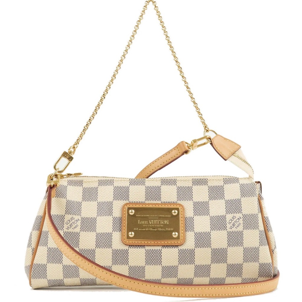 Louis Vuitton Damier Azur Eva Chain 2Way Bag Pouch
